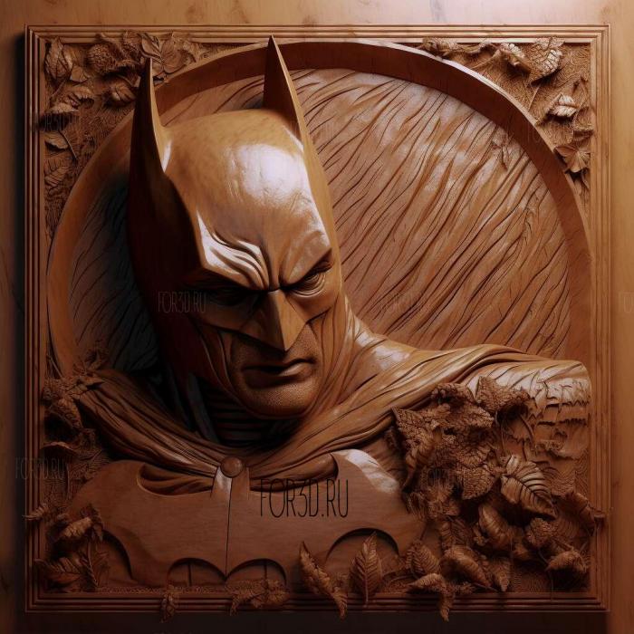 Batman returns 3 stl model for CNC